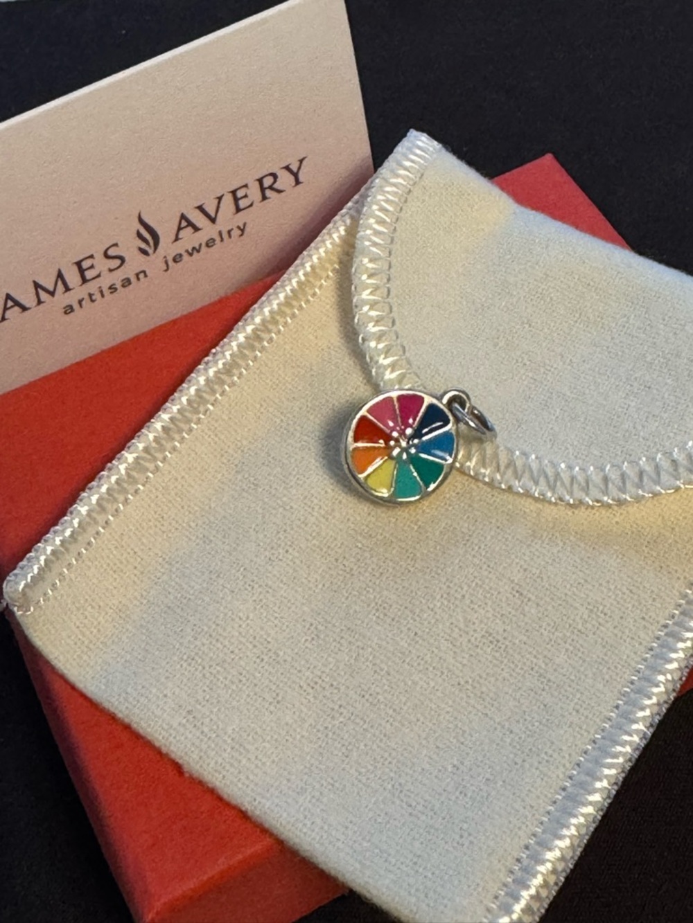 James Avery Enamel Colorful Lemon Twist Charm New in box 925